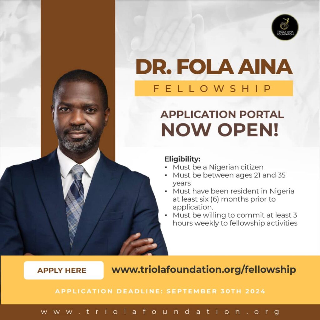 Triola Aina Foundation Launches Dr. Fola Aina Fellowship